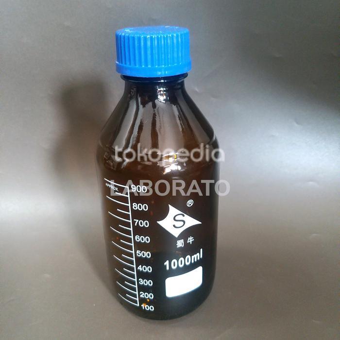 BOTOL SAMPEL 1000ML COKLAT LAB SAMPLE BOTTLE 1L AMBER 1000 ML
