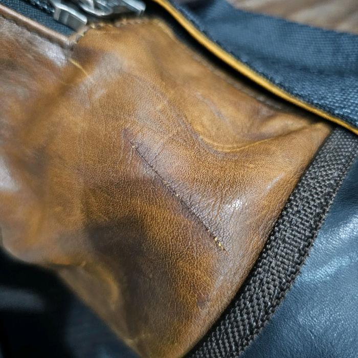 Tumi alpha bravo saratoga brown leather crossbody Bag Terbaru