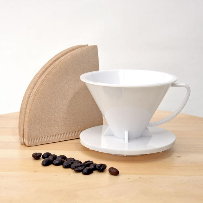 

SUJI DRIPPER V60 01 WHITE SOLID + PAPER FILTER 01 NATURAL 40 LBR