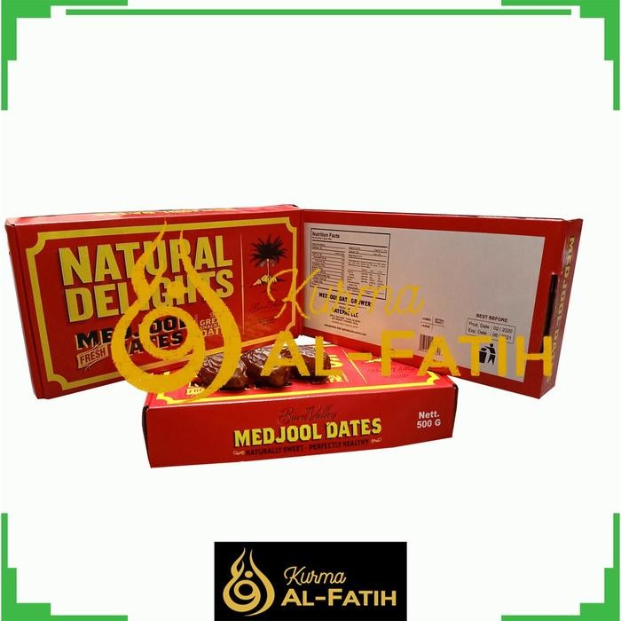 

KURMA MEDJOOL JUMBO 500GRAM NATURAL DELIGHTS CALIFORNIA USA PREMIUM