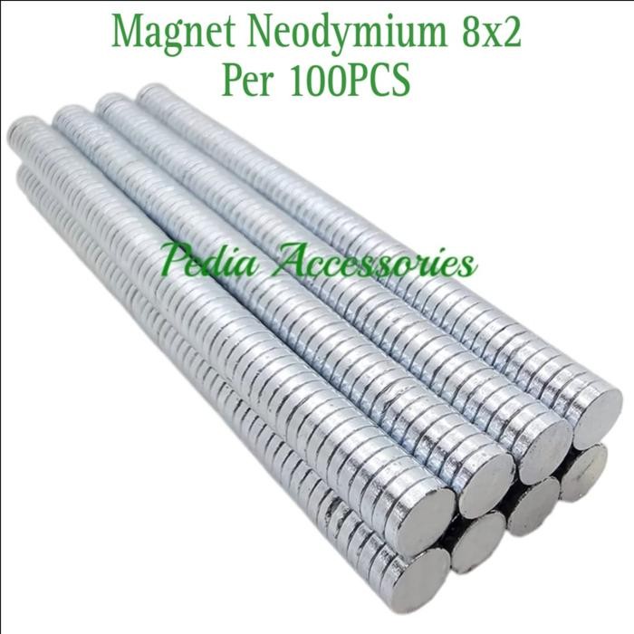 

Magnet Neodymium 8mm x 2mm - per 100 pcs