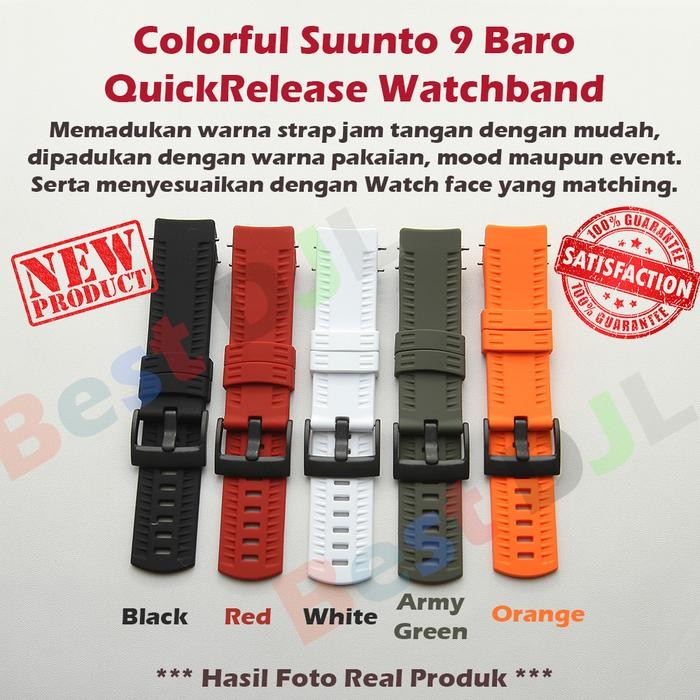 STRAP TALI JAM SILIKON QUICK RELEASE SUUNTO 9 BARO WATCHBAND