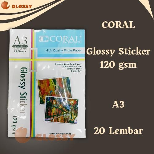 

Pilihan- Coral Glossy Sticker A3 120 Gsm / Kertas Stiker Glossy Photo A3