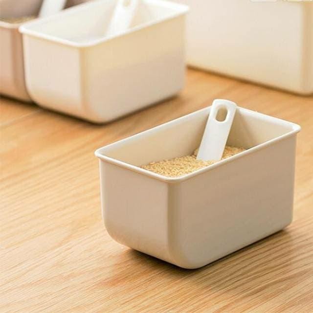 MAMIMIMY TEMPAT BUMBU DAPUR PLASTIK MINIMALIS 3 RUANG SEKAT KODE 142