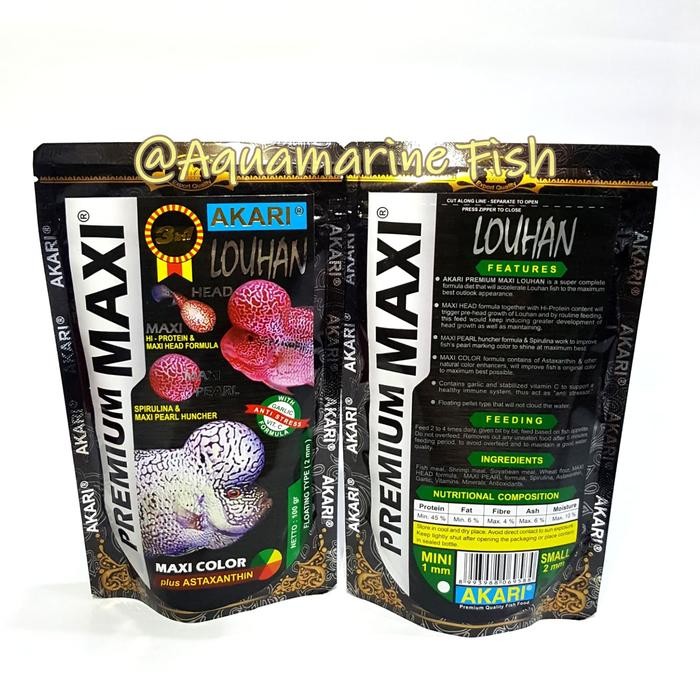 Akari Premium Maxi Louhan (3 in 1) 100gr makanan ikan pakan ikan louhan channa cichlid parrot oscar