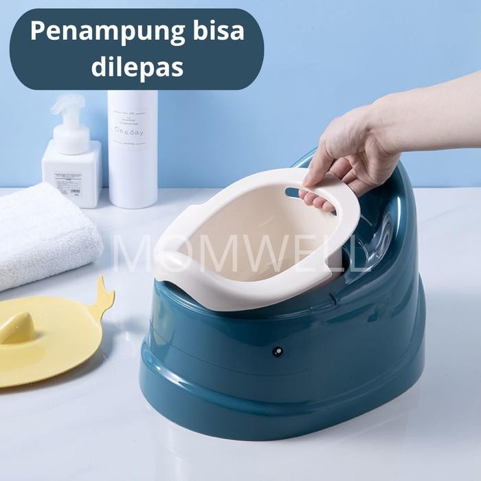 Momwell Toilet Training Anak WC Duduk Pispot Anak Duduk Toilet Trainer Kursi Toilet Anak