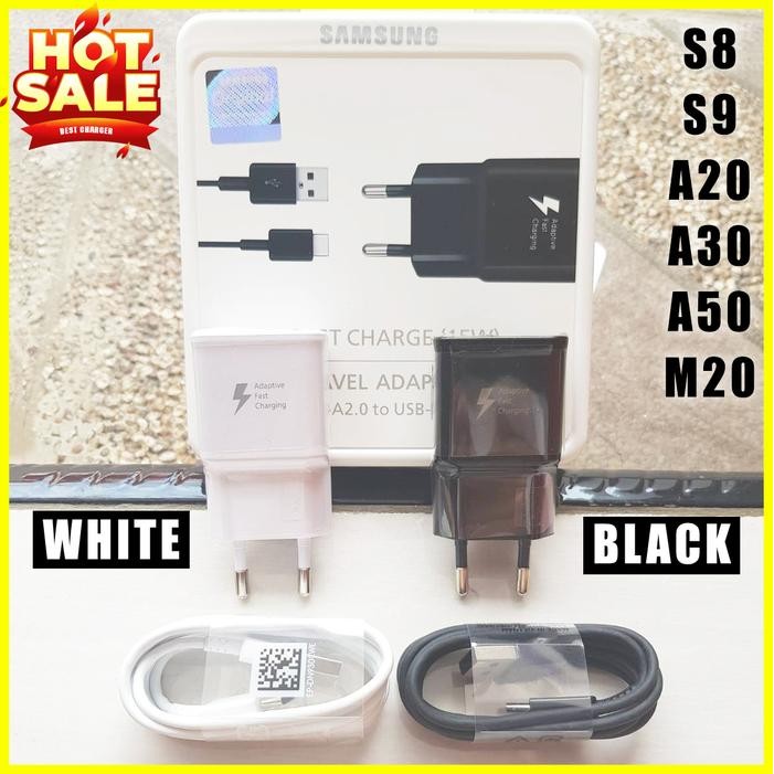 ORIGINAL Fast Charging Samsung S8 A20 A30 A50 M20 Charger Cas Hp A5 A7