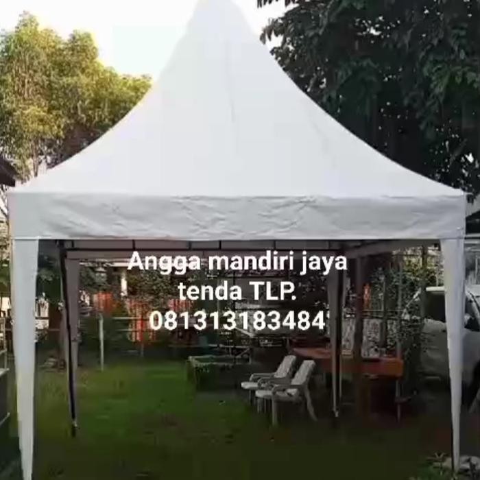 cover atap tenda kerucut ukuran 3x3 bahan terpal Ulin semi karet