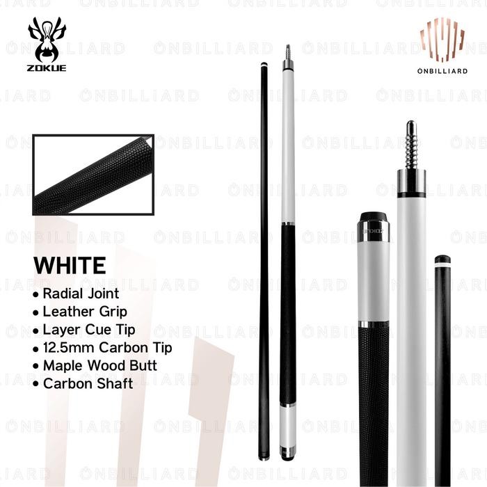 Zokue Elite By Konllen Play Cue Stick Carbon Low Deflection Stik Billiard