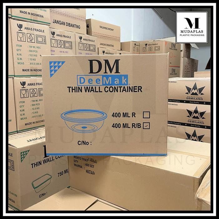 

THINWALL 400 ML DM CUP PUDING MANGKOK BULAT ROUND BOWL - ISI 500 PCS