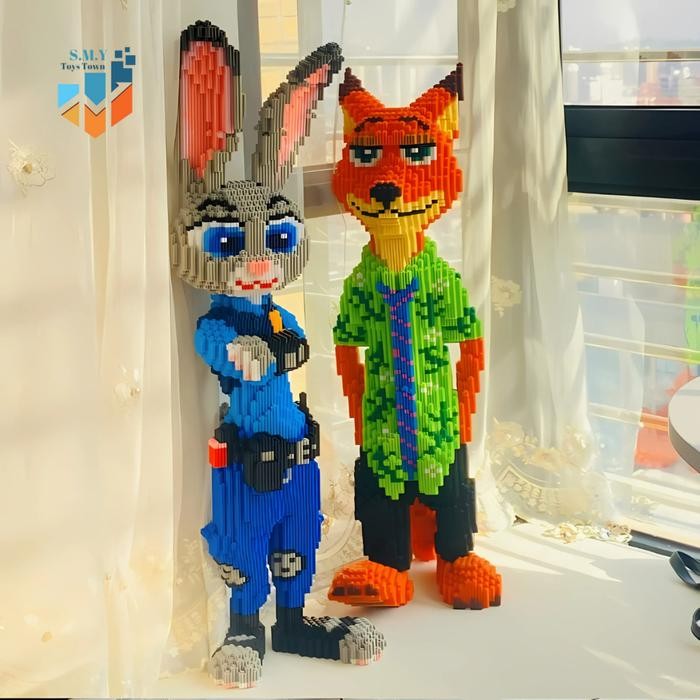 SMY Nano Blocks Zootopia Edition Mainan Anak Bricks Education Toys Balok Susun Puzzle Animasi 3D DIY
