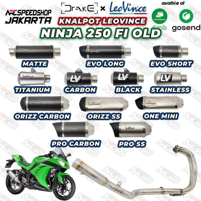 Knalpot Leovince Gp Corsa Evo Ninja 250Fi / Z250 Fullsystem Kode 5471