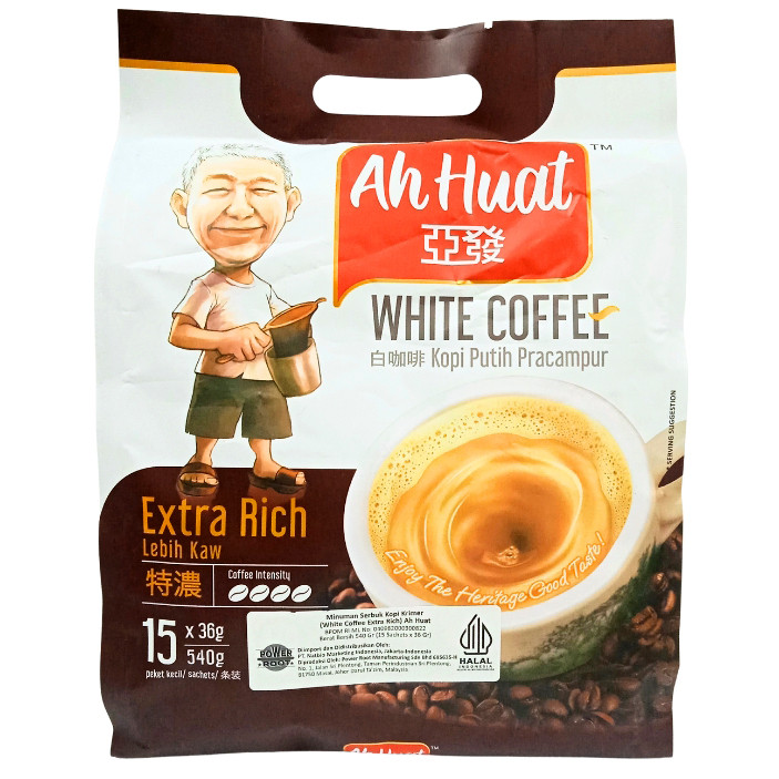 

S75687 AH HUAT WHITE COFFEE EX.RICH COKLAT KOPI 40GRX15 BKS MAJU BERSAMA (20250910)