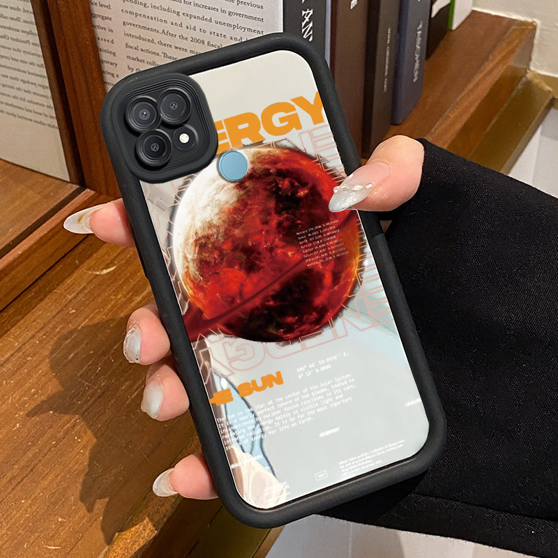 Casing Hp OPPO A15 A15s A35 Case Softcase Kesing ponsel Mars Ungu pola Casing silikon Cantik kasing 