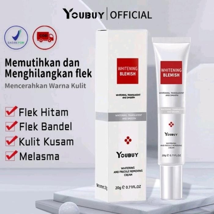 Pilihan- Youbuy Whitening And Freckle Removing Blemish 20Gr Krim Pemutih Wajah Light Dark Spots