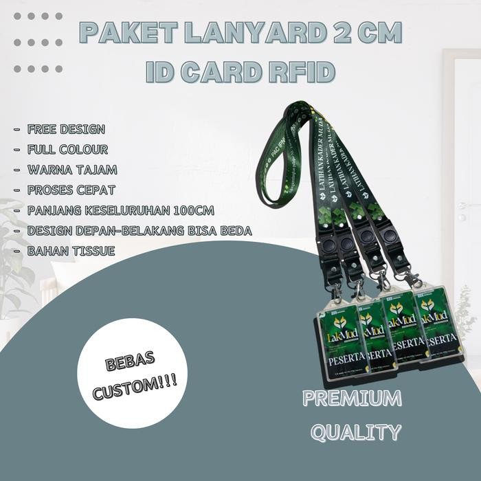 

New Paket Id Card RFID lanyard printing dan Frame