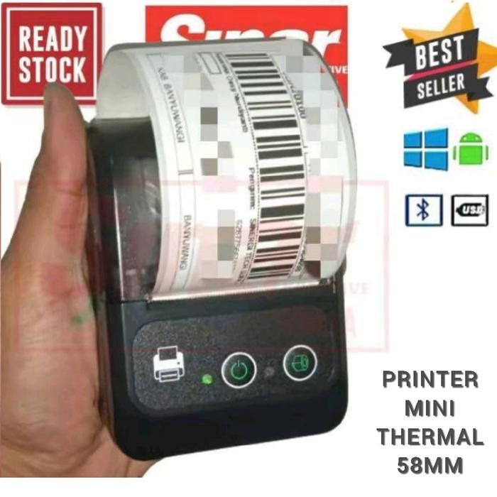 

OJ PRINTER BLUETOOTH 58MM X583 MOBILE THERMAL [PORTABLE] CETAK HITAM STRUK KASIR PPOB DAN RESI LABEL