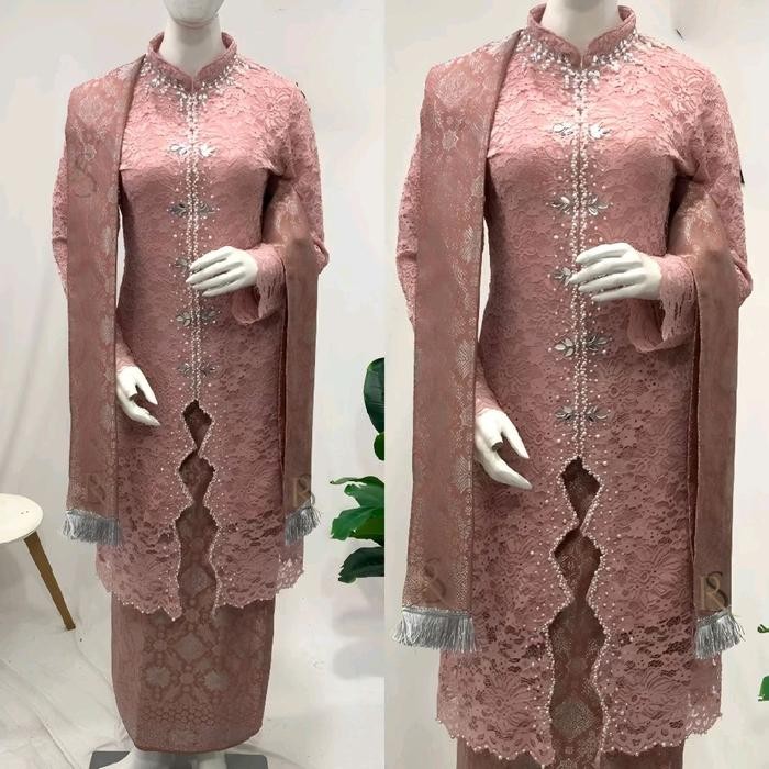 Pilihan- Cod Viral/ Setelan Kebaya Ibu Hajat Free Hijab/Kebaya Long Tunik Plus Selendang
