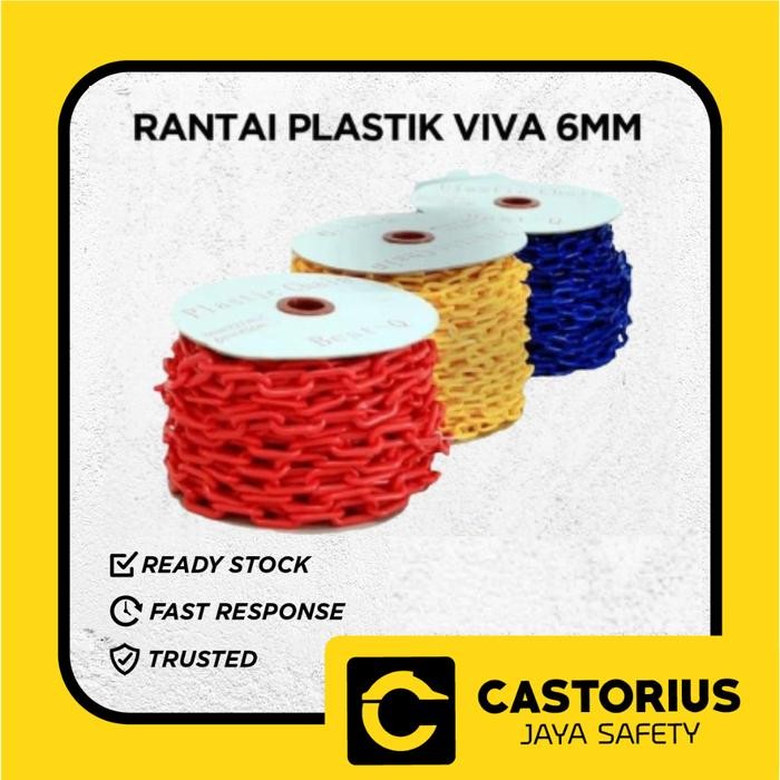 RANTAI PLASTIK 6MM RANTAI PLASTIK PLASTIC CHAIN SAFETY CONE RANTAI