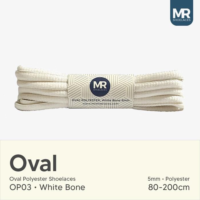 Pilihan- Mr Shoelaces Op03 Putih Tulang Tali Sepatu Oval 5Mm 70Cm-200Cm