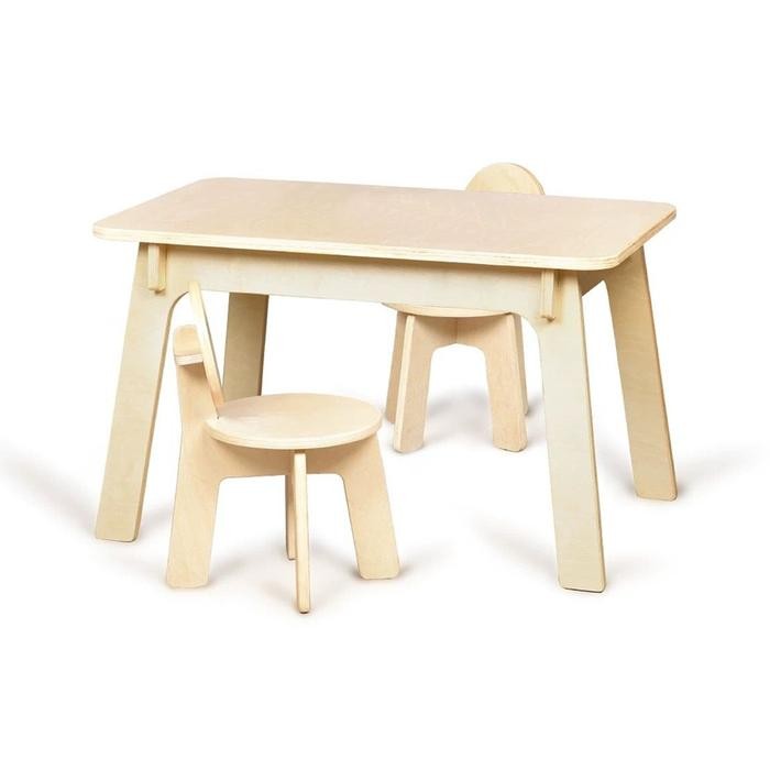 Meja Kayu Solid TK Kombinasi Meja Belajar Anak Kecil Meja dan Kursi Meja Tulis - YOSINOGAWA