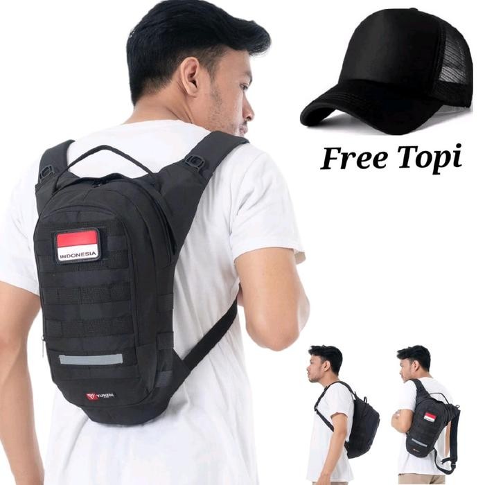 TERLARIS Tas Trail adventure Motor Army Tactical Pria Tas Ransel Kecil Pria Tentara Loreng Kom Tas