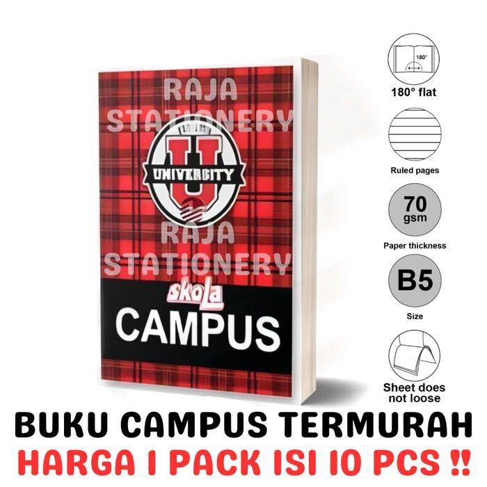 

New BUKU TULIS CAMPUS SKOLA BY BIG BOSS CAMPUS 50 LEMBAR CAMPUS NOTEBOOK 36 SHEET B5 BOXY [10PCS]