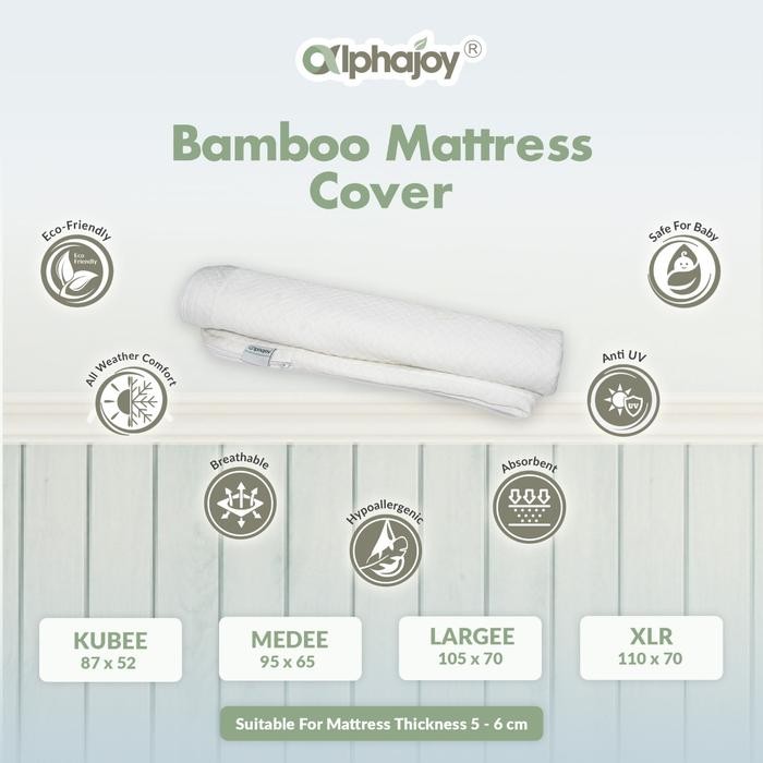 Dialogue Baby - Alphajoy Bamboo Baby Mattress Cover Sarung Seprai Matras Kasur Bayi