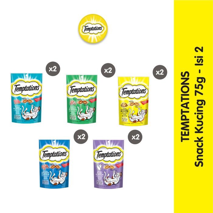 Whiskas - Temptations Snack Kucing 75Gtions Snack Kucing 75Gr -2