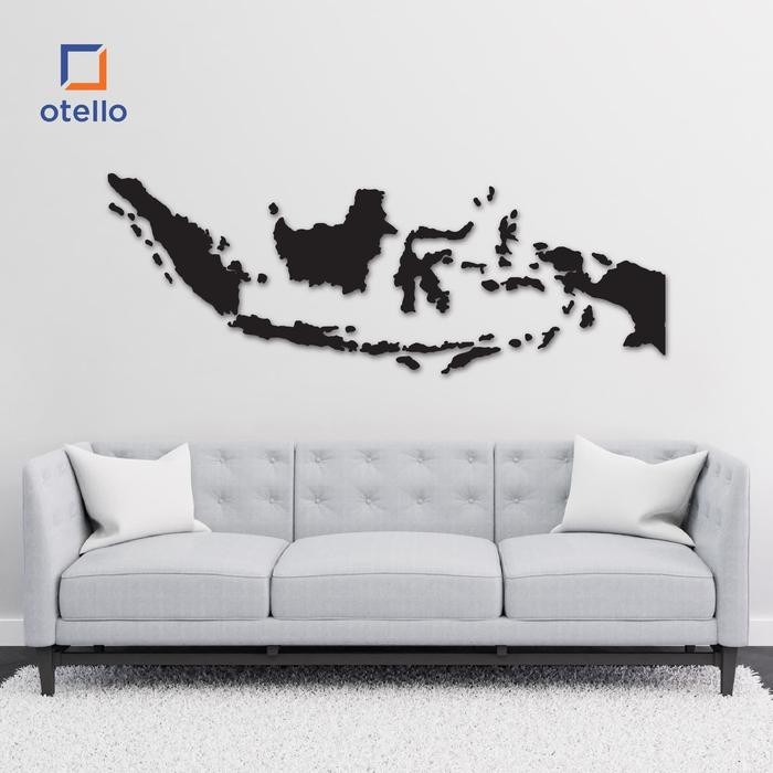 Peta Indonesia Wall Sticker Akrilik Timbul Dekorasi Hiasan Dinding