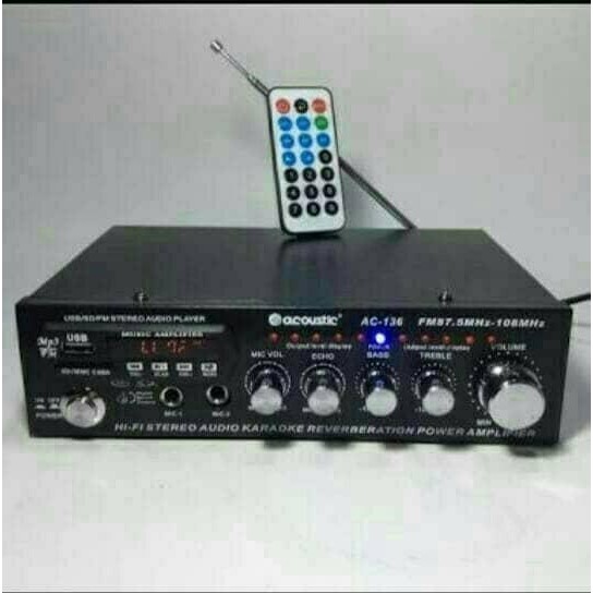 Amplifier Acoustic Ac 136 Ac/Dc Radio,Usb,Karauke