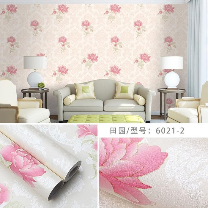 Wallpaper Dinding Shabby Krem