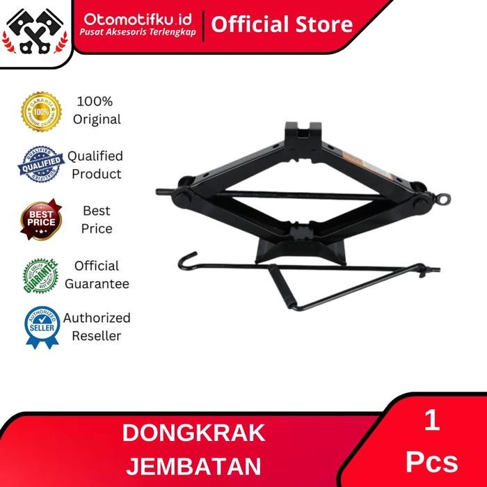 Dongkrak Jembatan Mobil Manual Scissor Jack 1 Ton Original Terlaris