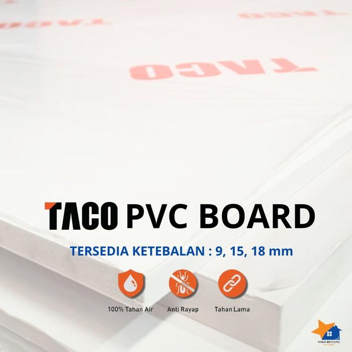 Taco Pvc Board 9Mm Ukuran 122 X 244Cm
