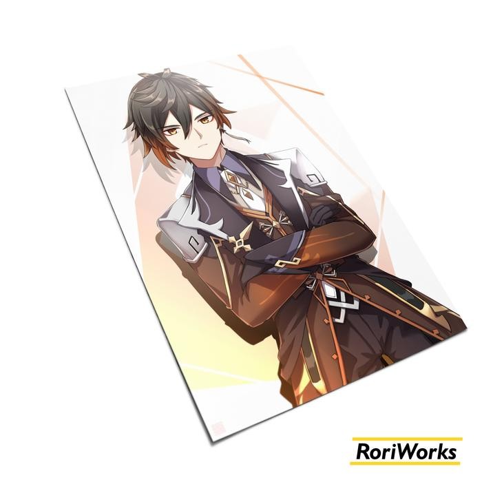 ORIGINAL Poster Anime - Zhongli [Genshin Impact] READY STOCK