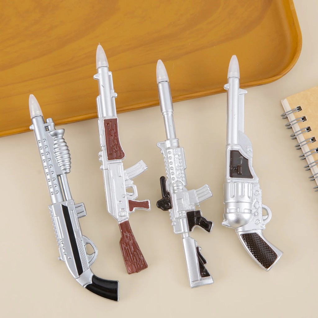 Creative Gun Shape Ballpoint Pen Toy Weapon Revolver Assault Rifle AK47 Shotgun Black Ink Ball Pens