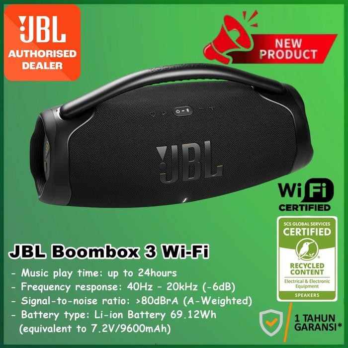 27r7- Jbl Boombox 3 Wifi Portable Bluetooth Speaker Boombox3 Ip67 Powerful Sound Boombox3