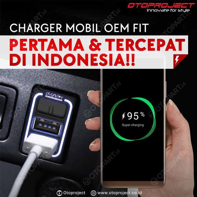 Otoproject USB Fast Charging OBD Mobil OEM Toyota V2 Innova/Fortuner