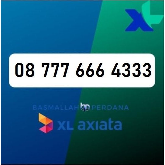 Nomor Cantik XB 777 666 4333 Perdana XL 4G 5G YOP925