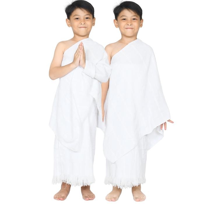 2pt5- Junior Kids - Kain Ihram Instant Anak Laki Laki Paud Tk Baju Ihram Manasik Haji Set El
