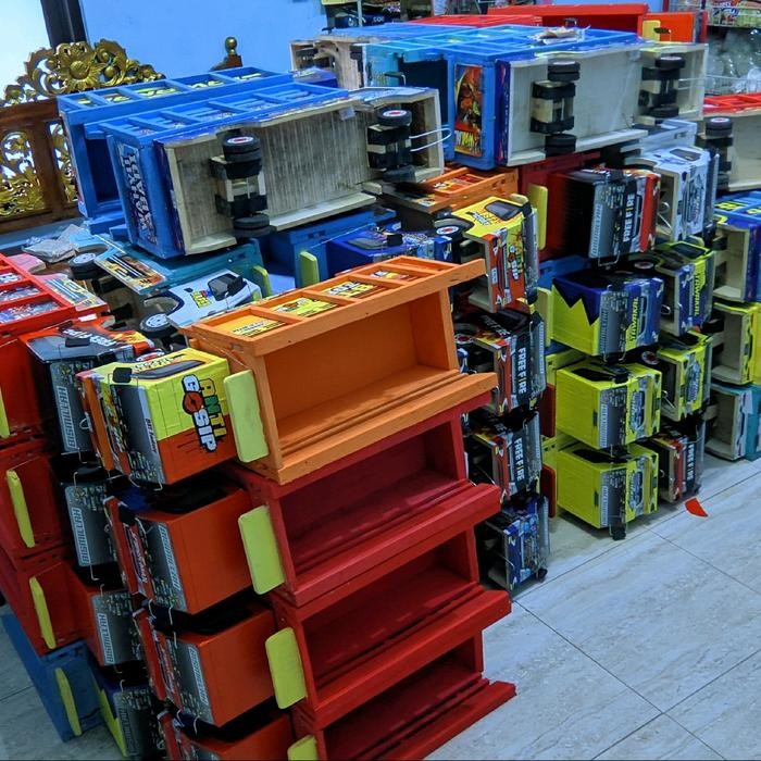 miniatur truk kayu jumbo panjang 58cm pintu belakang bisa dibuka/ miniatur sound system/miniatur