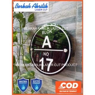 PilihanBaru- Nomor Rumah Acrylic No Rumah Minimalis Modern Bentuk Bulat Laser Cutting Presisi Tahan