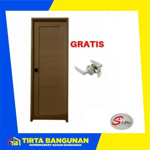 (Promo) SPLUS PINTU UPVC PINTU KAMAR MANDI 70 X 195 CM FELICE F2 FREE KUNCI Terlaris Termurah