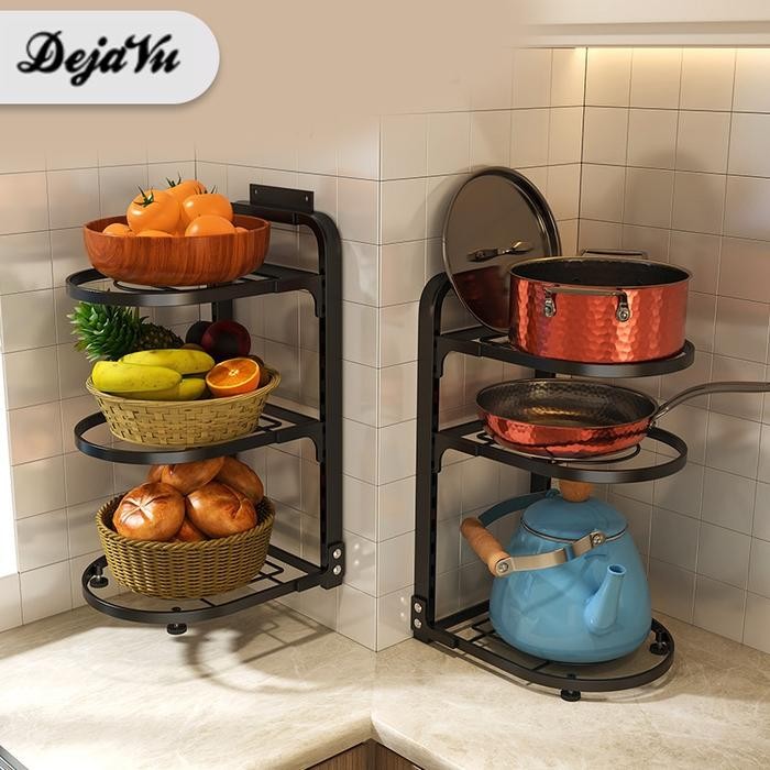 Dejavu Rak Panci Dapur Susun Rak Peralatan Dapur Serbaa Hrm146