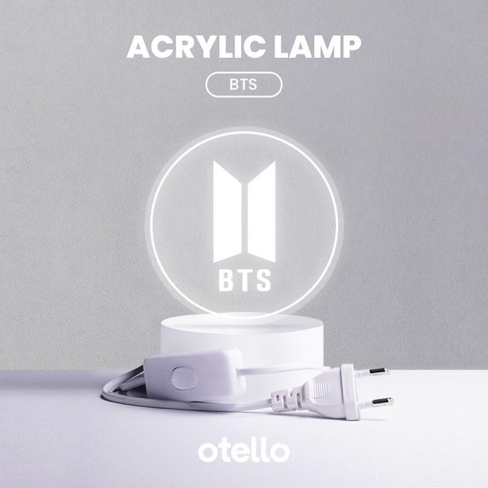Acrylic Night Lamp Bts Logo Lampu Tidur Led Hias Akrilik Kpop Army Terlaris