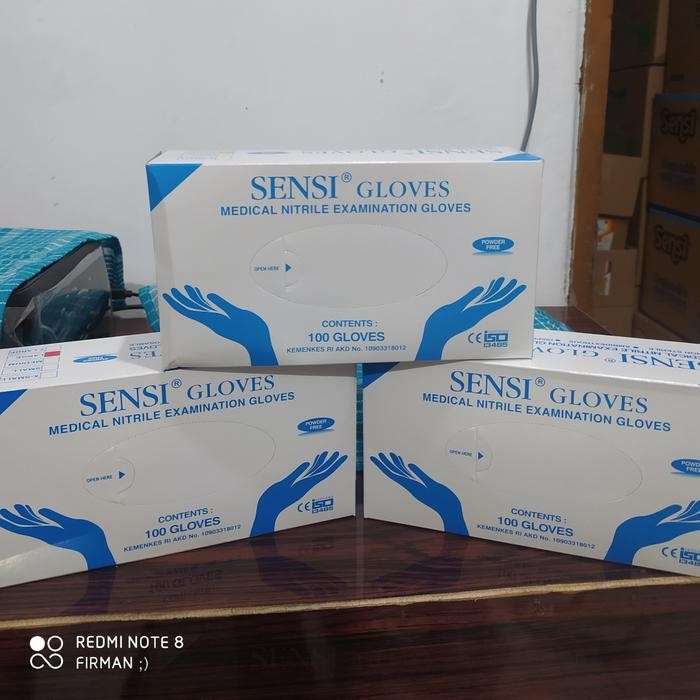 KJB sensi glove Nitrile 1 box isi 100 pcs.