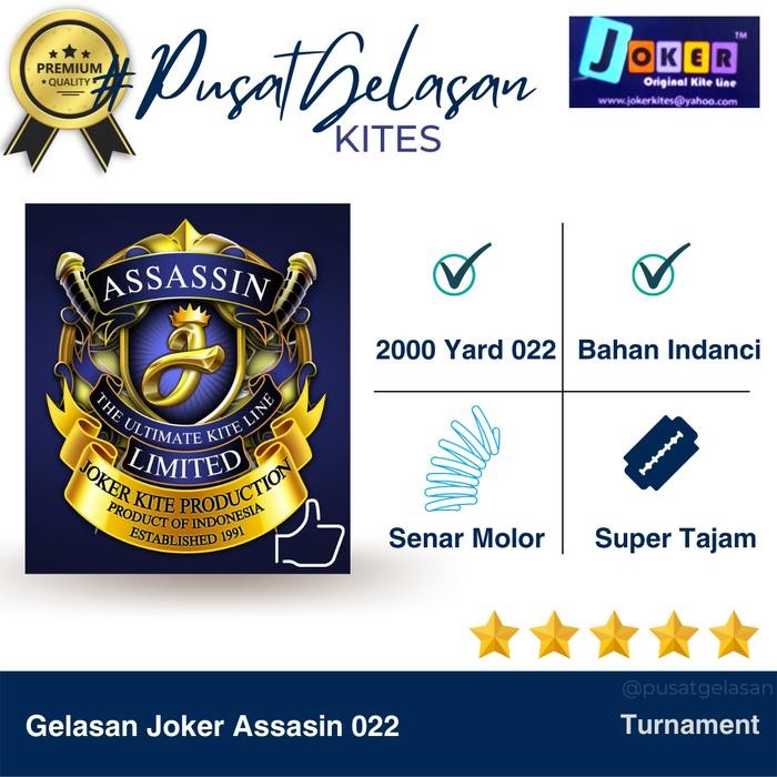 GELASAN JOKER ASSASIN LAYANGAN ADUAN SUPER TAJAM / BENANG LAYANGAN