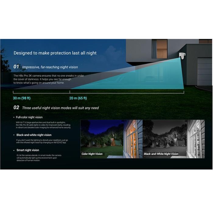 x3ad- Ezviz H8C 8Mp Outdoor Cctv Camera Pan & Tilt Wifi