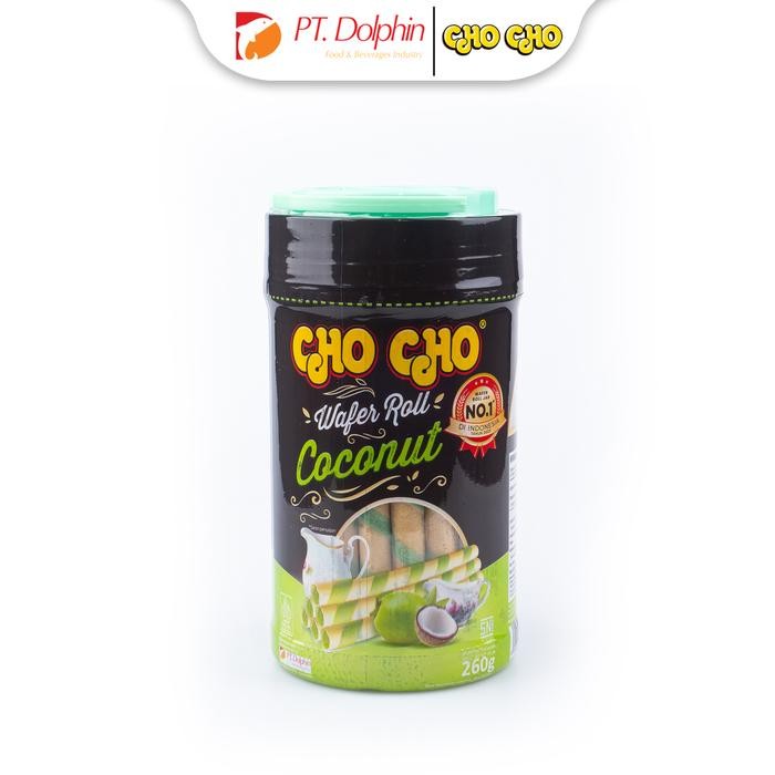 BebasOngkiirr- Pt.Dolphin Cho Cho Wafer Stick Coconut 260 Gr (Toples Kecil)