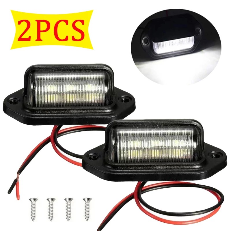 6LED Truck License Plate Light Car Truck Bus Trailer Tail Lamp Side